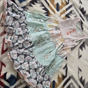 Floral Kids Casual Dress - Multicolor